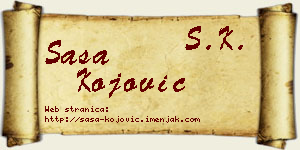 Saša Kojović vizit kartica